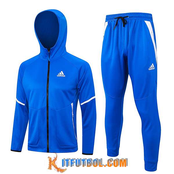 Chaqueta Con Capucha Chandal Rompevientos Chaqueta Adidas Azul 2023/2024