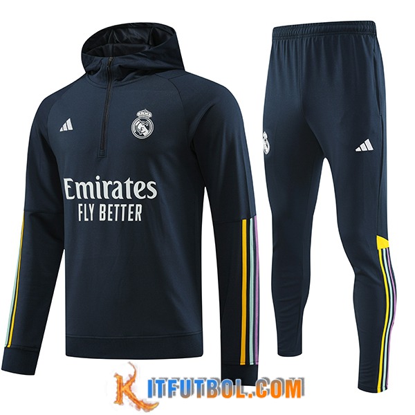 Chaqueta Con Capucha Chandal Real Madrid Azul marino 2023/2024
