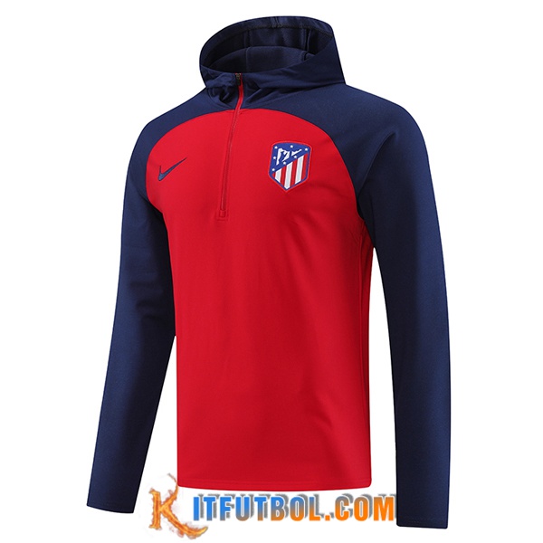 Sudadera De Entrenamiento Capucha Atletico Madrid Rojo 2023/2024
