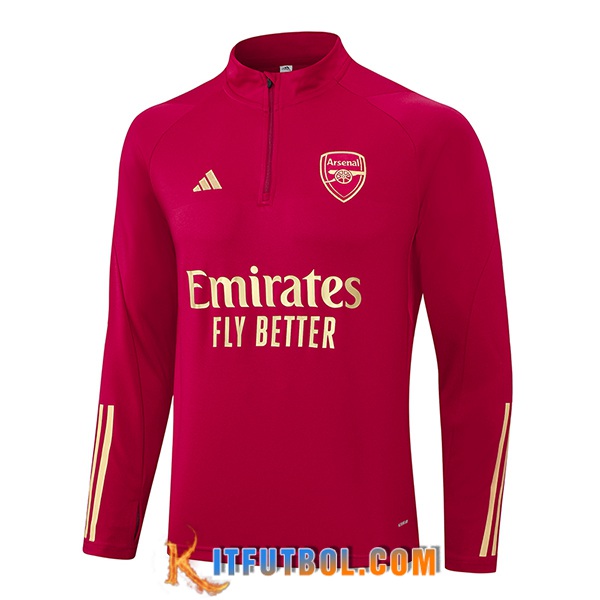 Sudadera De Entrenamiento Arsenal Rojo 2023/2024 -03
