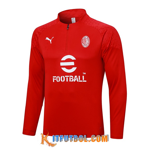 Sudadera De Entrenamiento AC Milan Rojo 2023/2024