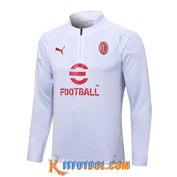 Sudadera De Entrenamiento AC Milan Blanco 2023/2024