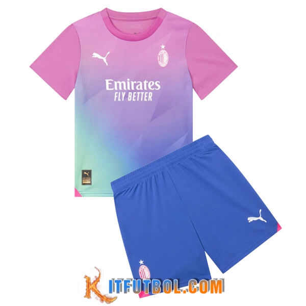 Camisetas De Futbol AC Milan Ninos Tercera 2023/2024