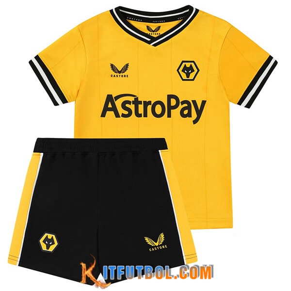 Camisetas De Futbol Wolves Ninos Primera 2023/2024