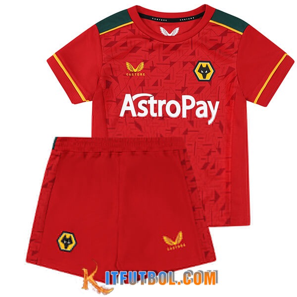 Camisetas De Futbol Wolves Ninos Segunda 2023/2024