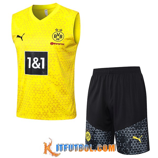 Camiseta Entrenamiento sin mangas + Cortos Dortmund Amarillo 2023/2024