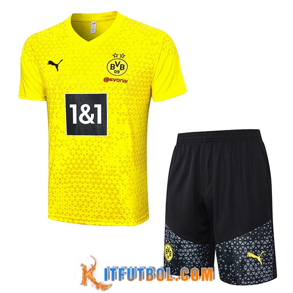 Camiseta Entrenamiento + Cortos Dortmund Amarillo 2023/2024 -03
