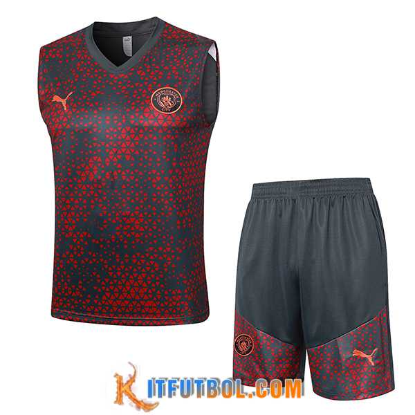 Camiseta Entrenamiento sin mangas + Cortos Manchester City Gris 2023/2024