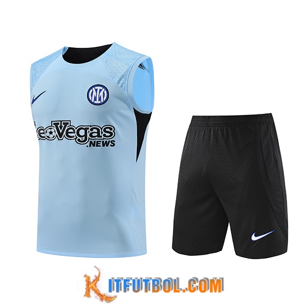 Camiseta Entrenamiento sin mangas + Cortos Inter Milan Azul Claro 2023/2024 -02