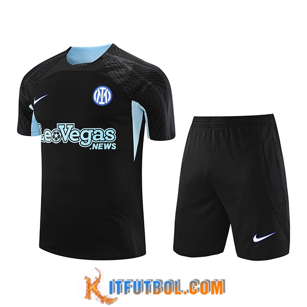 Camiseta Entrenamiento + Cortos Inter Milan Negro 2023/2024 -02
