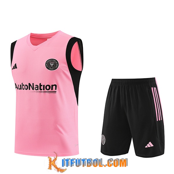 Camiseta Entrenamiento sin mangas + Cortos Inter Miami CF Rosa 2023/2024