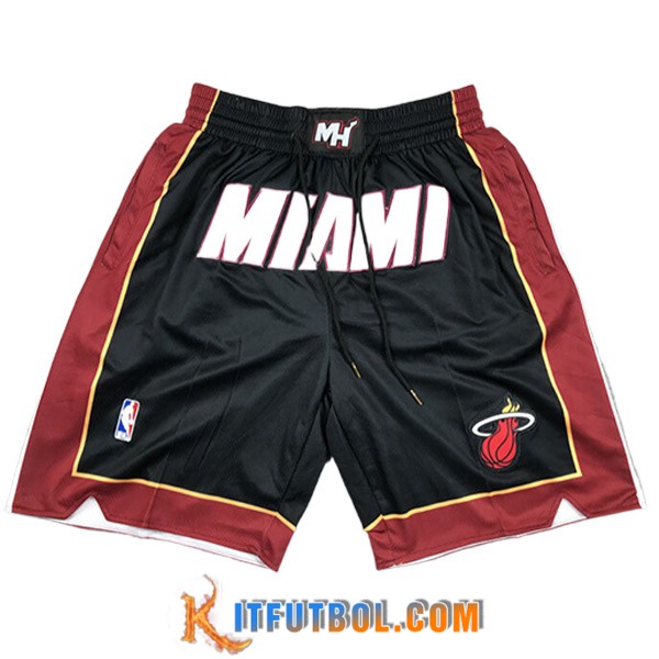 Cortos NBA Miami Heat 2023/24 Negro/Rojo -02