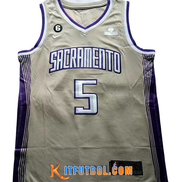 Camisetas De Futbol Sacramento Kings (FOX #5) 2023/24 Marrón