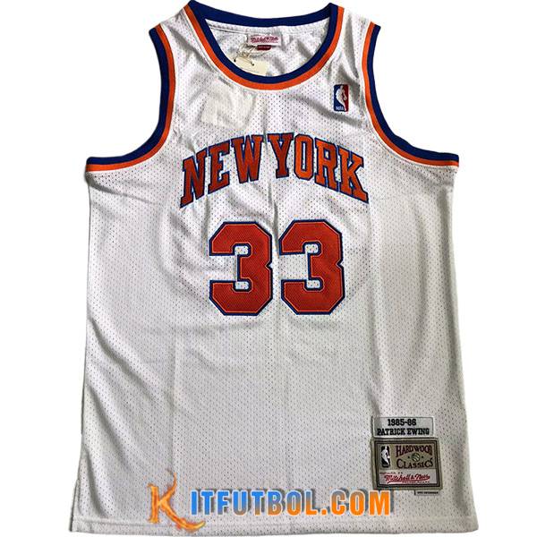 Camisetas De Futbol New York Knicks (EWING #33) 2023/24 Blanco