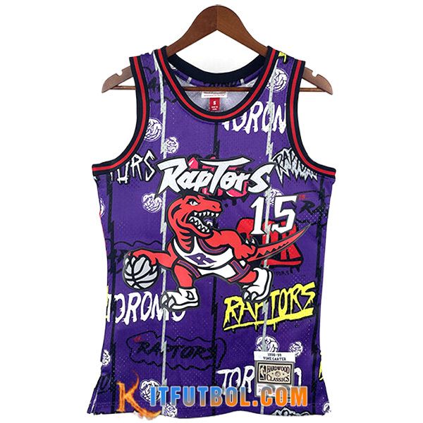 Camisetas De Futbol Toronto Raptors (CARTER #15) 2023/24 Violeta -02