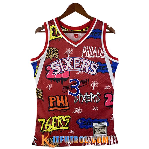 Camisetas De Futbol Philadelphia 76ers (IVERSON #3) 2023/24 Rojo