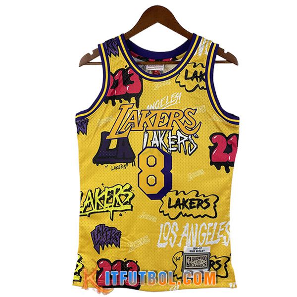 Camisetas De Futbol Los Angeles Lakers (BRYANT #8) 2023/24 Amarillo -03