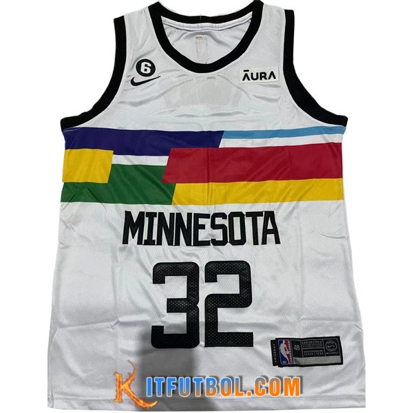 Camisetas De Futbol Minnesota Timberwolves (TOWNS #32) 2023/24 Blanco
