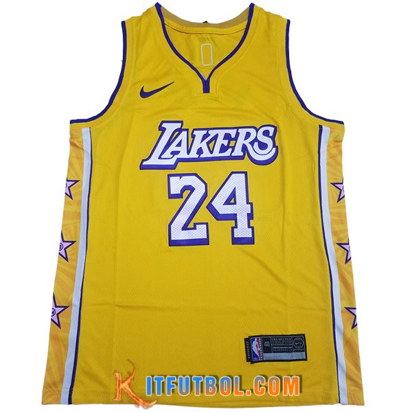 Camisetas De Futbol Los Angeles Lakers (BRYANT #24) 2023/24 Amarillo -03