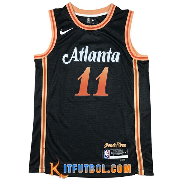 Camisetas De Futbol Atlanta Hawks (YOUNG #11) 2023/24 Negro