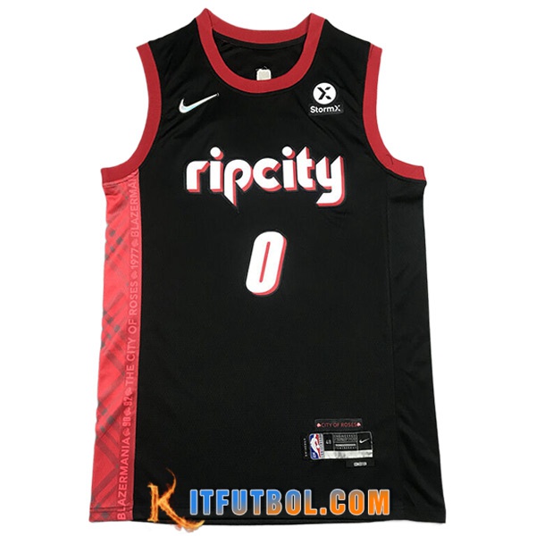 Camisetas De Futbol Portland Trail Blazers (LILLARD #0) 2023/24 Negro