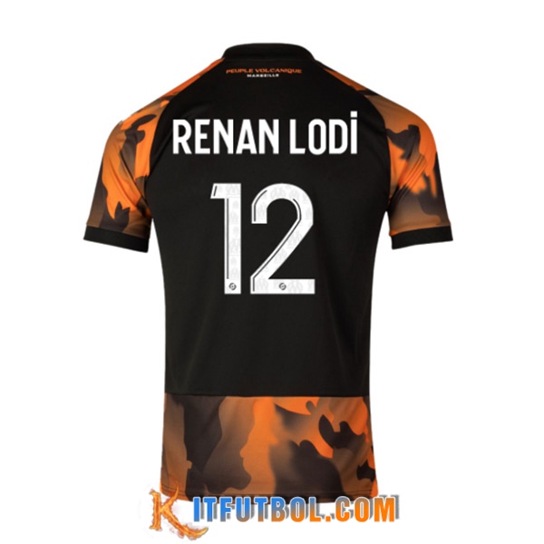 Camisetas De Futbol Marsella (RENAN LODI #12) 2023/2024 Tercera