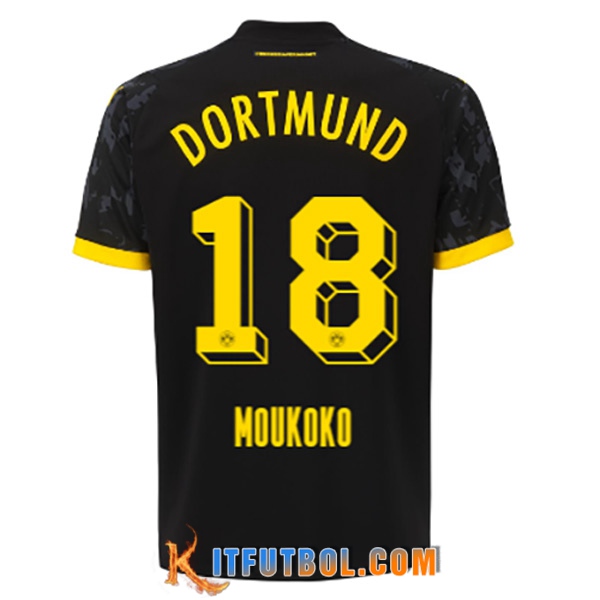 Camisetas De Futbol Dortmund BVB (MOUKOKO #18) 2023/2024 Segunda