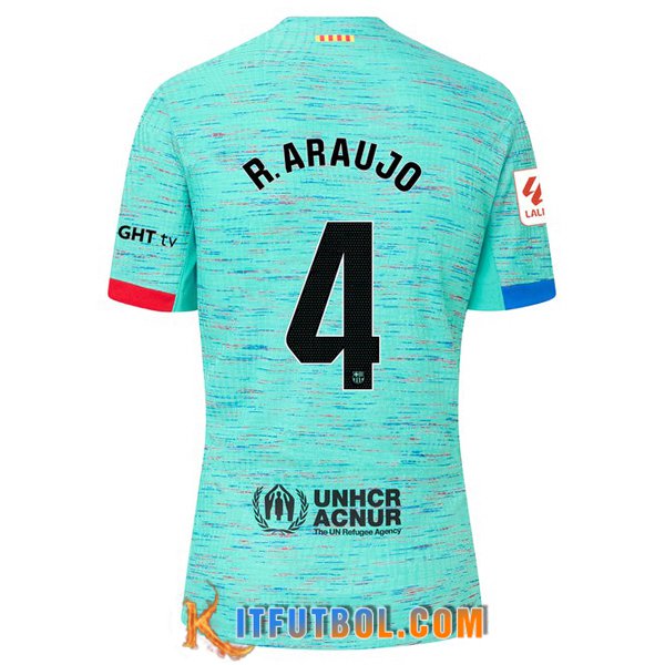 Camisetas De Futbol Barcelona (R. ARAUJO #4) 2023/2024 Tercera