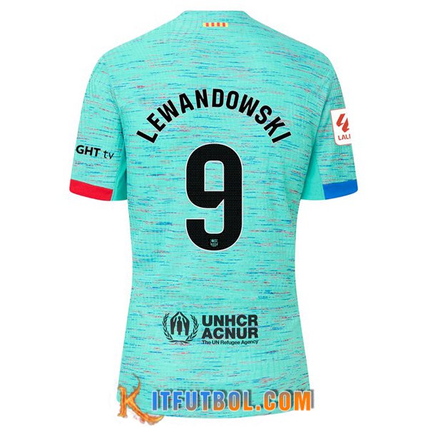 Camisetas De Futbol Barcelona (LEWANDOWSKI #9) 2023/2024 Tercera