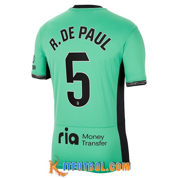 Camisetas De Futbol Atletico Madrid (R. DE PAUL #5) 2023/2024 Tercera