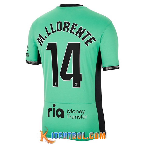 Camisetas De Futbol Atletico Madrid (M. LLORENTE #14) 2023/2024 Tercera