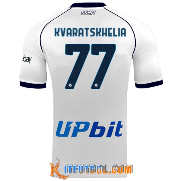 Camisetas De Futbol SSC Napoli (KVARATSKHELIA #77) 2023/2024 Segunda
