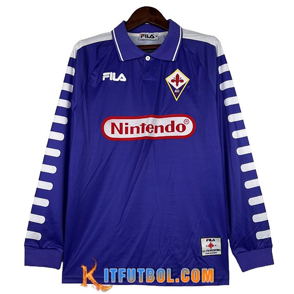 Camisetas De Futbol ACF Fiorentina Retro Manga Largas Primera 1998/1999
