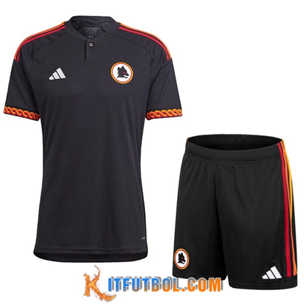 Camisetas Futbol AS Roma Tercera + Cortos 2023/2024