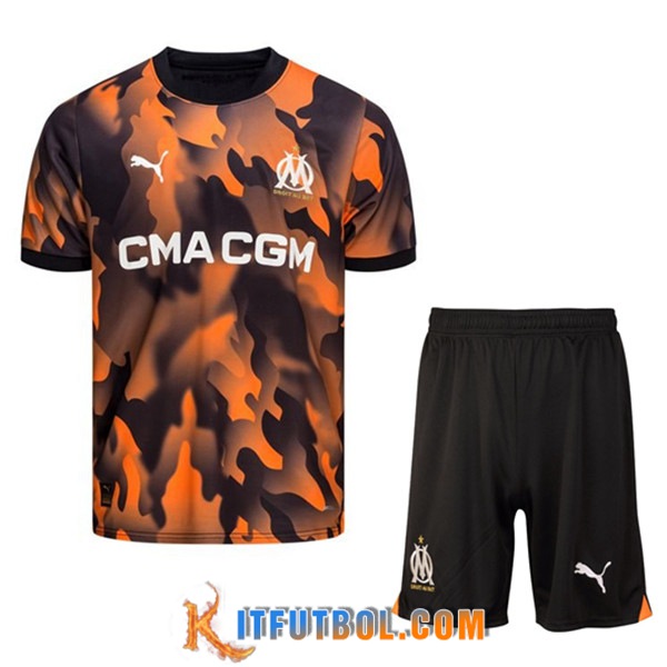 Camisetas Futbol Marsella Tercera + Cortos 2023/2024