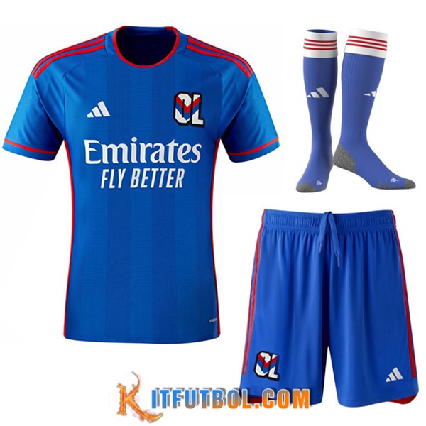 Camisetas Futbol lyon Segunda (Cortos + Calcetines) 2023/2024