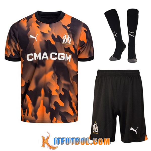 Camisetas Futbol Marsella Tercera (Cortos + Calcetines) 2023/2024