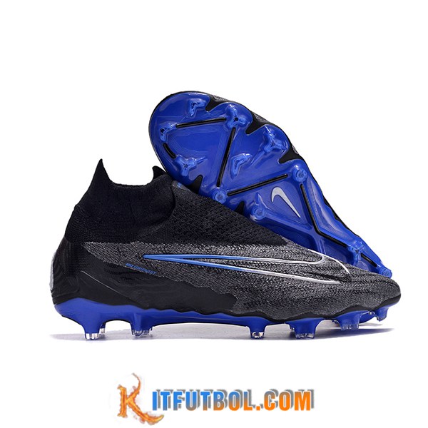 Nike Botas De Fútbol Phantom GX Elite DF Link FG Negro/Azul -02