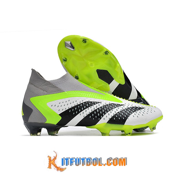 Adidas Botas De Fútbol Predator PREDATOR PREDATOR ACCURACY+ FG BOOTS Blanco/Negro/Gris/Verde