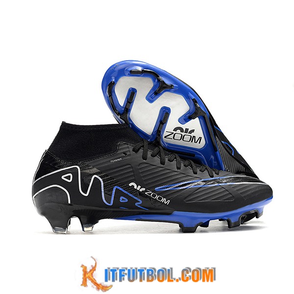 Nike Botas De Fútbol Air Zoom Mercurial Superfly IX Elite FG Negro/Azul