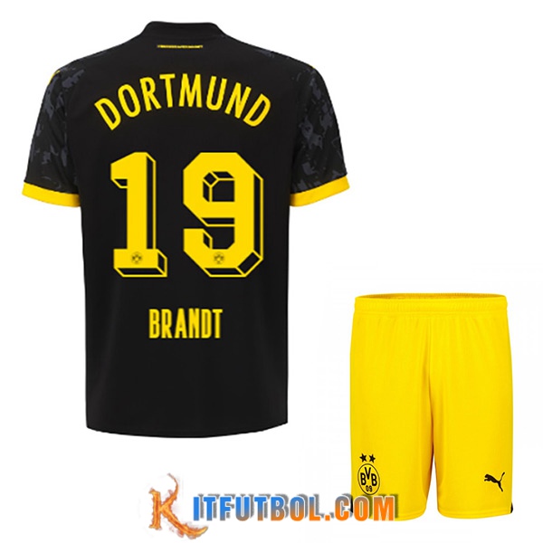 Camisetas De Futbol Dortmund BVB (BRANDT #19) Ninoss 2023/2024 Segunda