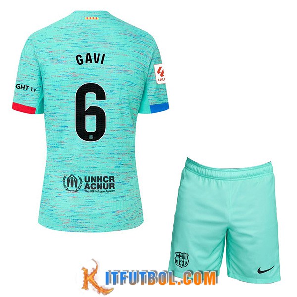 Camisetas De Futbol Barcelona (GAVI #6) Ninoss 2023/2024 Tercera
