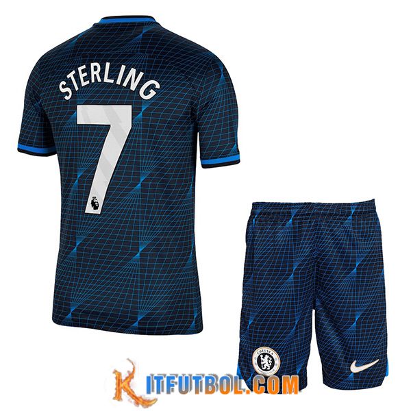 Camisetas De Futbol Chelsea (STERLING #7) Ninoss 2023/2024 Segunda