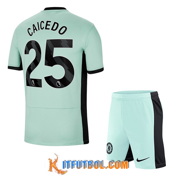 Camisetas De Futbol Chelsea (CAICEDO #25) Ninoss 2023/2024 Tercera