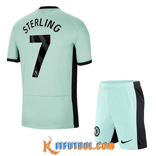 Camisetas De Futbol Chelsea (STERLING #7) Ninoss 2023/2024 Tercera