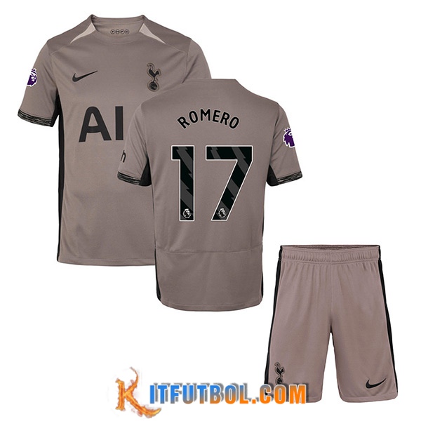 Camisetas De Futbol Tottenham Hotspur (ROMERO #17) Ninoss 2023/2024 Tercera