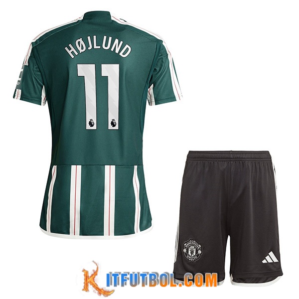 Camisetas De Futbol Manchester United (HOJLUND #11) Ninoss 2023/2024 Segunda
