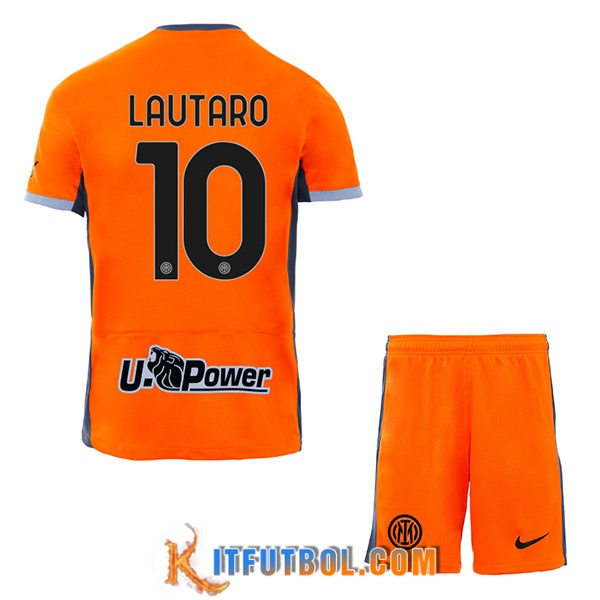 Camisetas De Futbol Inter Milan (LAUTARO #10) Ninoss 2023/2024 Tercera