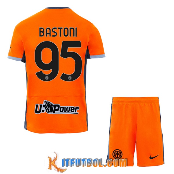 Camisetas De Futbol Inter Milan (BASTONI #95) Ninoss 2023/2024 Tercera