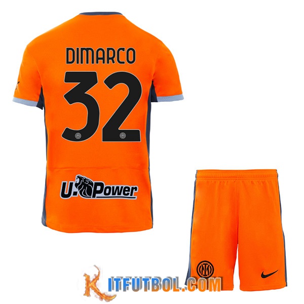 Camisetas De Futbol Inter Milan (DIMARCO #32) Ninoss 2023/2024 Tercera